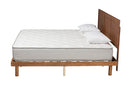 Sinclaire Ash Walnut King Size Platform Bed Baxton