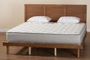 Sinclaire Ash Walnut King Size Platform Bed Baxton