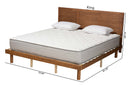 Sinclaire Ash Walnut King Size Platform Bed Baxton