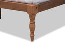 Lakota Walnut Brown King Size Platform Bed Baxton