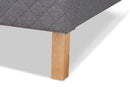 Kalani Gray Fabric Upholstered King Size Platform Bed Baxton