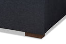 Finnick Dark Gray Fabric Upholstered 4-Drawer King Size Platform Storage Bed Baxton