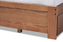 Wycliff Walnut Finished 3-Drawer Full Size Platform Storage Bed Baxton