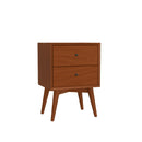 Melbourne 2 Drawer Nightstand, Acorn Alpine
