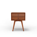 Melbourne 2 Drawers Small Nightstand, Acorn Alpine