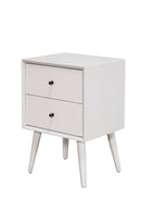 Melbourne 2 Drawer Nightstand, White Alpine