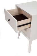 Melbourne 2 Drawer Nightstand, White Alpine