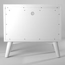 Melbourne 2 Drawers Large Nightstand, White Alpine