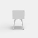 Melbourne 2 Drawers Small Nightstand, White Alpine