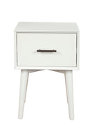 Melbourne Single Drawer End Table, White Alpine
