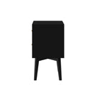 Melbourne 2 Drawer Nightstand, Black Alpine