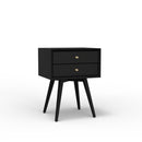 Melbourne Small Nightstand, Black Alpine