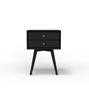 Melbourne Small Nightstand, Black Alpine