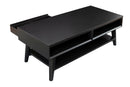 Melbourne One Drawer with Two Way Slides  Coffee Table, Black Alpine