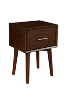 Melbourne Single Drawer End Table, Walnut Alpine