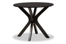 Ryan Gray Fabric Upholstered and Dark Brown 5-Piece Dining Set Baxton