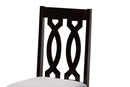 Ferguson Gray Fabric Upholstered and Dark Brown 5-Piece Dining Set Baxton