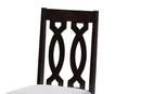 Kaira Gray Fabric Upholstered Espresso Brown Finished 5-Piece Wood Dining Set Baxton