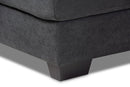 Dalinda Dark Gray Fabric Upholstered Sectional Sofa w/Right Facing Chaise Baxton