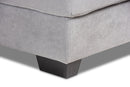 Dalinda Light Gray Fabric Upholstered Sectional Sofa w/Left Facing Chaise Baxton