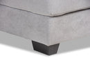 Celina Light Gray Fabric Upholstered Sectional Sofa w/Left Facing Chaise Baxton