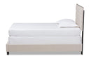 Cambree Beige Fabric Upholstered Twin Size Bed Baxton
