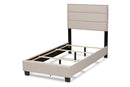 Cambree Beige Fabric Upholstered Twin Size Bed Baxton
