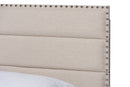 Cambree Beige Fabric Upholstered Twin Size Bed Baxton