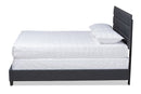 Cambree Dark Gray Fabric Upholstered Full Size Bed Baxton