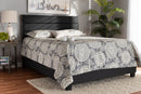 Cambree Dark Gray Fabric Upholstered King Size Bed Baxton