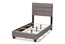 Cambree Gray Fabric Upholstered Twin Size Bed Baxton
