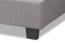 Cambree Gray Fabric Upholstered Twin Size Bed Baxton