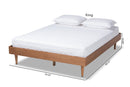 Sedona Ash Wanut Finished King Size Wood Bed Baxton