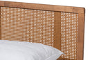 Coronado Ash Wanut and Synthetic Rattan Full Size Platform Bed Baxton