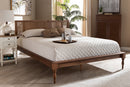 Coronado Ash Wanut and Synthetic Rattan Full Size Platform Bed Baxton