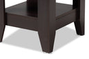 Esther Dark Brown End Table Baxton