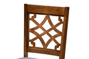 Ryan Gray Fabric Upholstered and Walnut Brown 5-Piece Dining Set Baxton