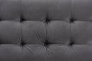 Eleri Gray Velvet Fabric Upholstered Grid-Tufted Storage Ottoman Bench Baxton