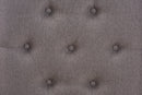 Kalimantan Gray Fabric Upholstered Walnut Footstool Baxton