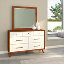 Melbourne Two Tone Mirror, Acorn/White Alpine
