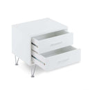 Deoss Rectangular Accent Table, White Finish Acme