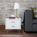 Deoss Rectangular Accent Table, White Finish Acme