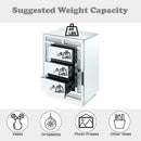 Mallika Rectangular Accent Table, Mirrored & Faux Crystals Acme