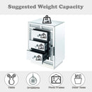 Mallika Rectangular Accent Table, Mirrored & Faux Crystals Acme