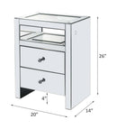 Dominic Rectangular Accent Table, Mirrored Acme