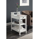 Slayer Rectangular Accent Table, White Finish Acme
