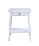 Kaife Rectangular Accent Table, White Finish Acme