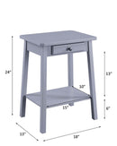 Kaife Rectangular Accent Table, Gray Finish Acme