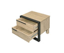 Erasto Rectangular Accent Table, Oak & Black Finish Acme