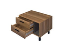 Trolgar Rectangular Accent Table, Brown Oak & Black Finish Acme